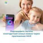 Подтвердить льготы многодетной семьи можно по QR-коду в приложении MAX