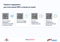 Госуслуги помогут воспользоваться поддержкой для участников СВО и членов их семей